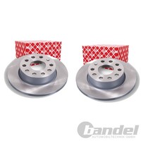 2X febi Bremsscheiben Ø256Mm Hinten Passend FÜR Audi A3 Seat Altea Toledo Skoda