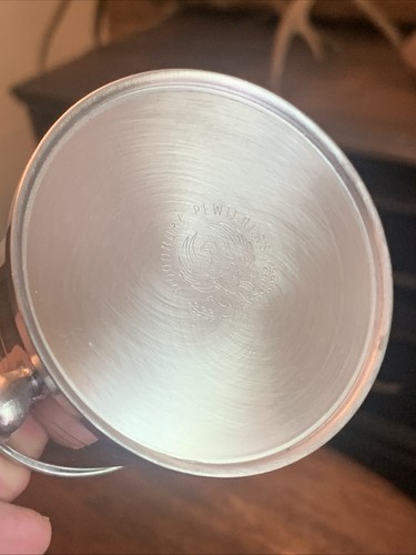 Vintage Woodbury Pewterers Pewter Silver Tankard Mug Small Cup RH Eagle 2.5” - Picture 9 of 22