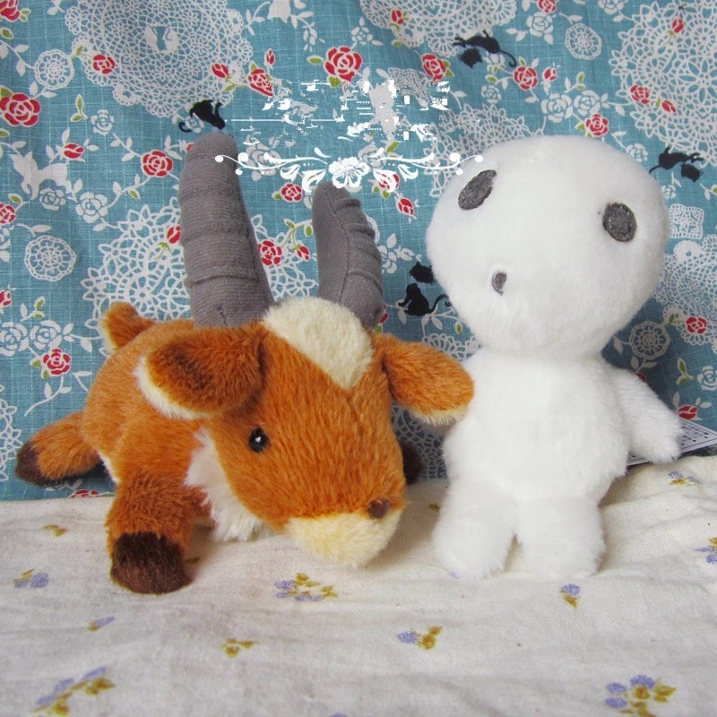 Juguetes de peluche 2 piezas Ghibli Princess Mononoke Kodama Tree Spirit Yakul Funwari