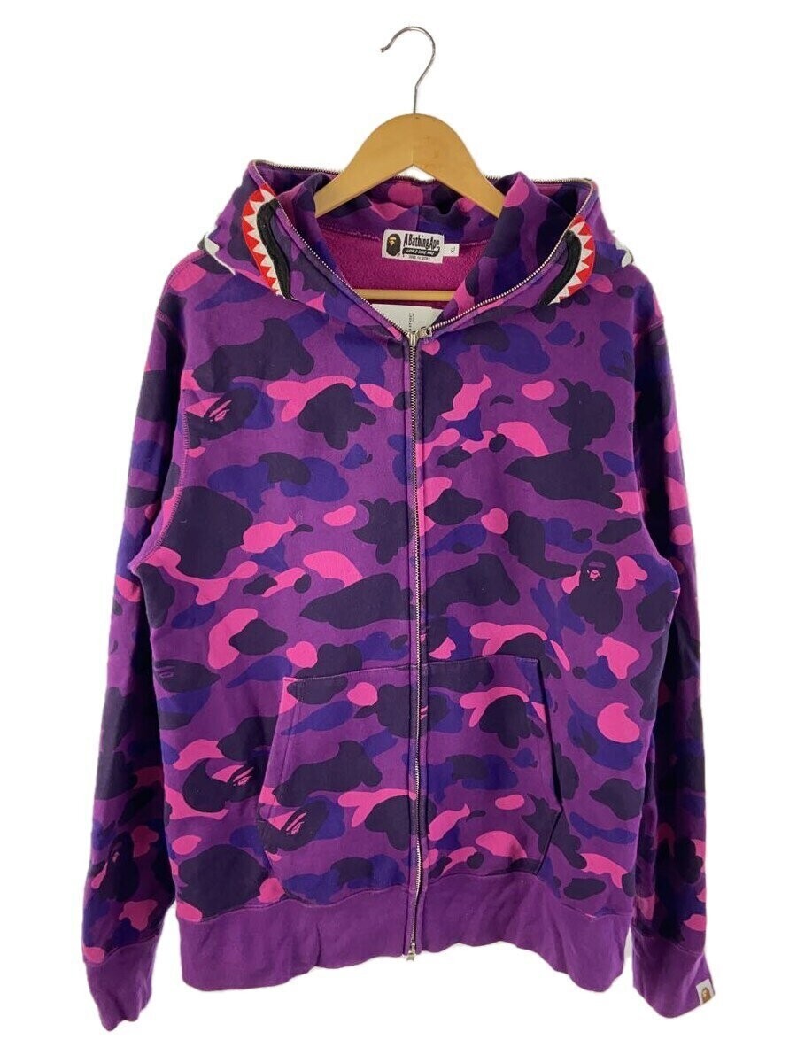 ジャケット・ブルゾン APE  COLOR CAMO HOODIE JACKET 140 PURPLE Buy BAPE Color Camo Shark Hoodie Jacket 'Purple' - 1H80 140