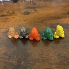 Lot of 5 Vintage EGGY Gogos Crazy Bones Classic
