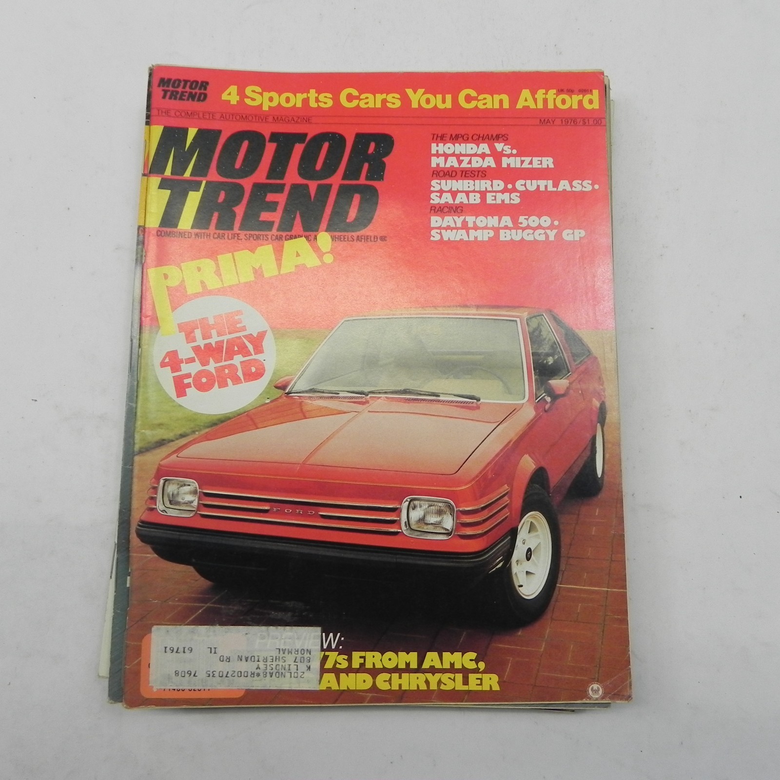 1976 MOTOR TREND MAGAZINE LOT OF 12 ISSUES FULL YEAR RACING PERFORMANCE CARS