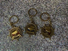 Snoopy Acrylic Keychain & Medal Keyring with Silicone Coin Case Set of 5 Used