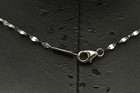 LANA Single Strand Nude Lariat Necklace 14K White Gold Flat Link Chain — photo 8