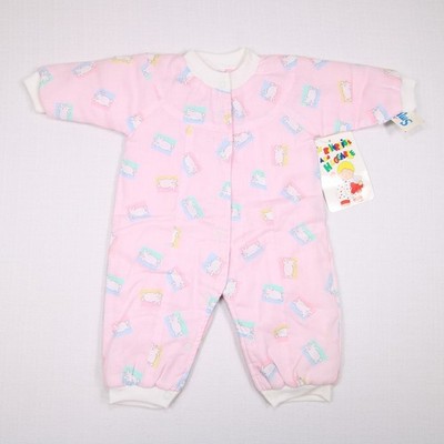 Vintage Mayfair Baby Girls Outfit Size 0-6 Months Pink Animal Jumpsuit NWT