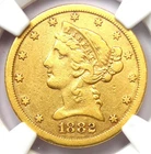 1882-CC Liberty Gold Half Eagle $5 Coin - NGC VF Detail - Rare Carson Gold Coin