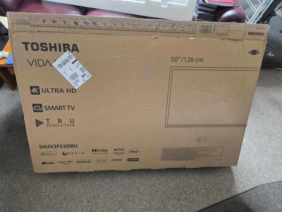 TV spares only. Not powered on as screen damaged.Toshiba 50”UV2F53DBU 4K - Image 4 of 4