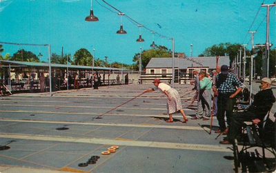 #ad Vintage 1960s Bradenton Florida Shuffleboard Club Curteichcolor Postcard $6.99