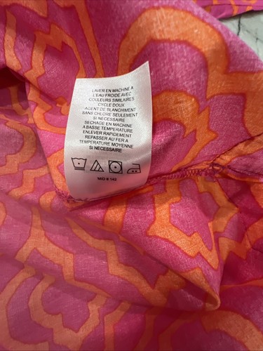 Damen Tunika Gr. L rosa/orange karibisch Joe geometrisch V-Ausschnitt 3/4 Arm Urlaub - Bild 14 von 15