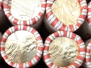 (5) 2020-P Lincoln Shield Cent Penny 50 Coin Rolls Uncirculated Bank Wrapped 