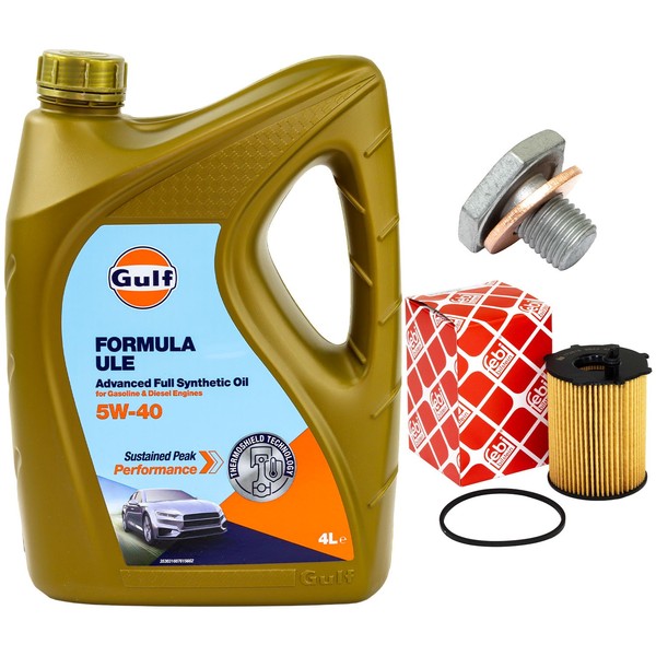 MotoröL Filter Set 5W-40 5 Liter + ÖLablassschraube FüR Mazda 5 1.6 CD CW 116 PS-image
