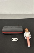 Bonaok Kabelloses Bluetooth Karaoke Mikrofon Roségold Handheld mit Tasche