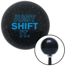 Blue Just Shift It. Black Metal Flake Shift Knob w/ M16x1.5 Insert Shifter Auto
