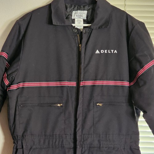 Vintage Delta Airlines Thermo Overall Herren Medium Short Cintas Uniform - Bild 1 von 8