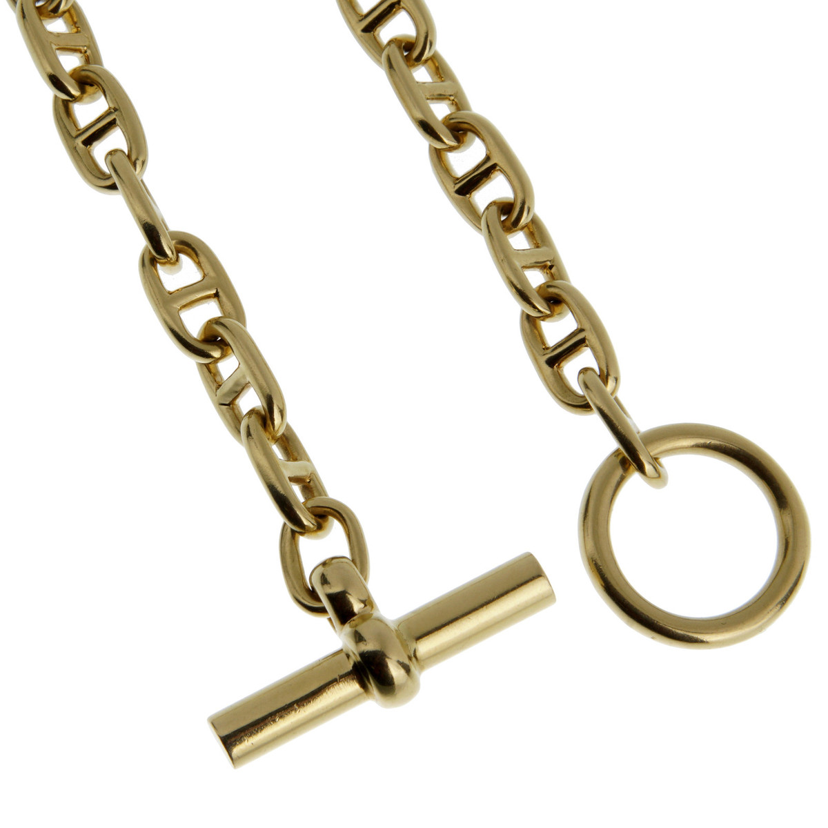 Hermes Chaine d'Ancre 1960s 18k Yellow Gold Toggle Necklace Hermes Chaine d'Ancre 1960s 18k Yellow Gold Toggle Necklace