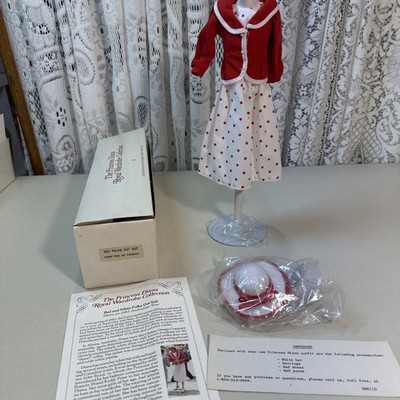 Princess Diana Royal Wardrobe Danbury Mint Red Polka Dot Suit W/stand