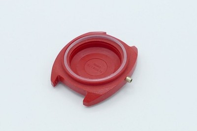 Uhrengehäuse für ELOGA Automatic Armbanduhr HAU Flipper, Rot UNGETRAGEN