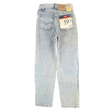 Levi's 550 Boys Slim Blue Acid Wash Vintage 90s Jeans USA Made