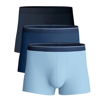 CALIDA Men's Boxer Briefs, 3 Pack - Natural Benefit, Elastic Waistband, Single Je...