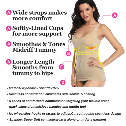 New Ladies Women Seamless Control Vest Body Shaper Shape Wear Under Wear - Bild 7 von 23