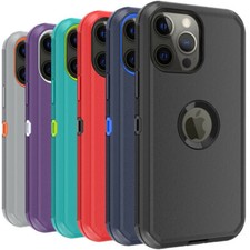 For iPhone 14 13 12 Mini 11 11 Pro Max Shockproof Rugged Cover Case Belt Clip