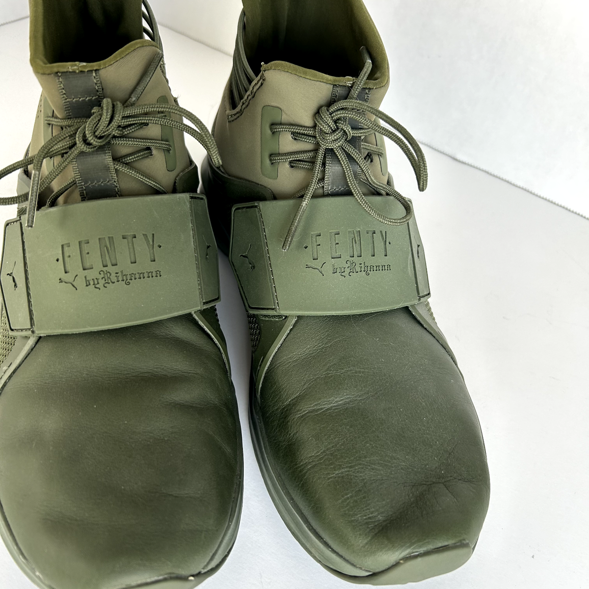 Womens PUMA FENTY by RIHANNA Green Ignite The Trainer Sneakers