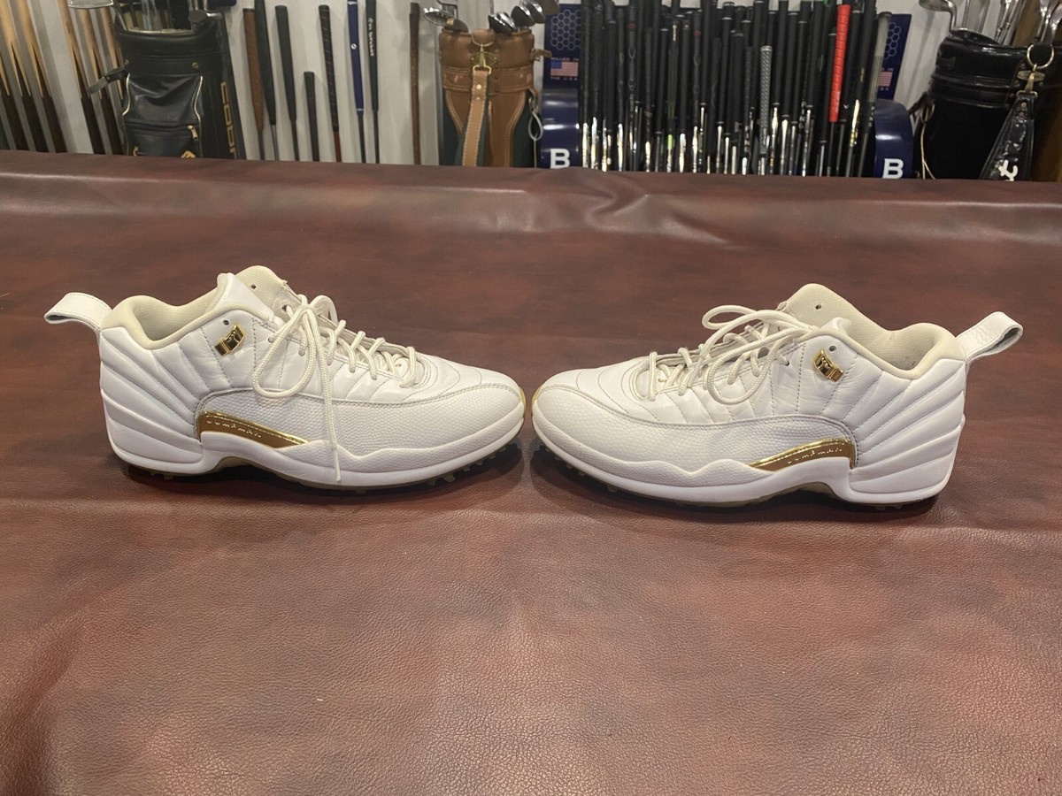 Men’s Jordan 12 Master’s Golf Shoe, size 9 Happy Life Wood X Jordan 9 Low Golf  main image 3