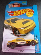 HW HOT WHEELS 2015 HW CITY #14/250 D-MUSCLE  HOTWHEELS YELLOW VHTF
