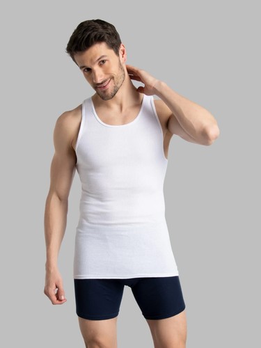 HANGOUT Men's Tank Top White (Famous Brand) - Picture 2 of 3