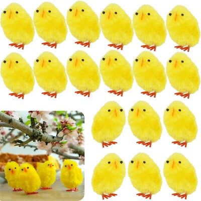 3,5 cm gelbe Mini Ostern Chenille Küken, Osterdeko Basteln, Party Gastgeschenke