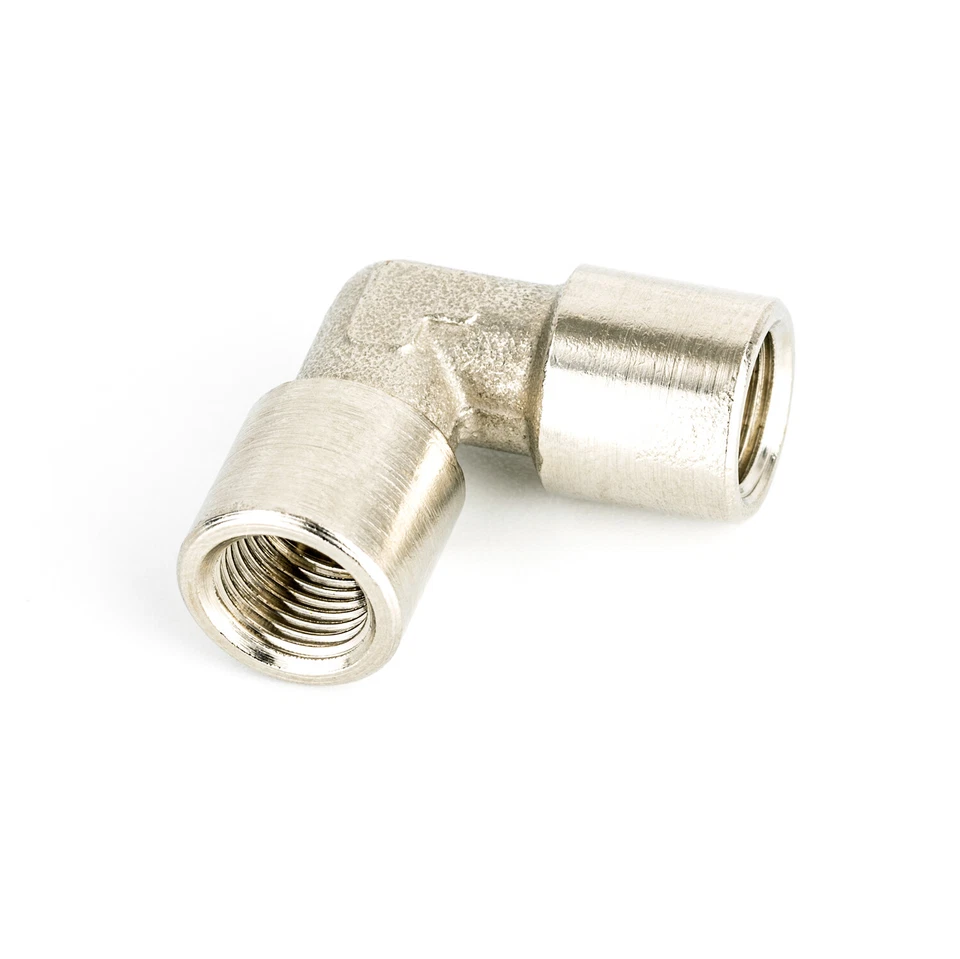 OCOPRO Winkelverbinder L-Stück 1/8″ mit Innengewinde | 90°| Messing vernickelt