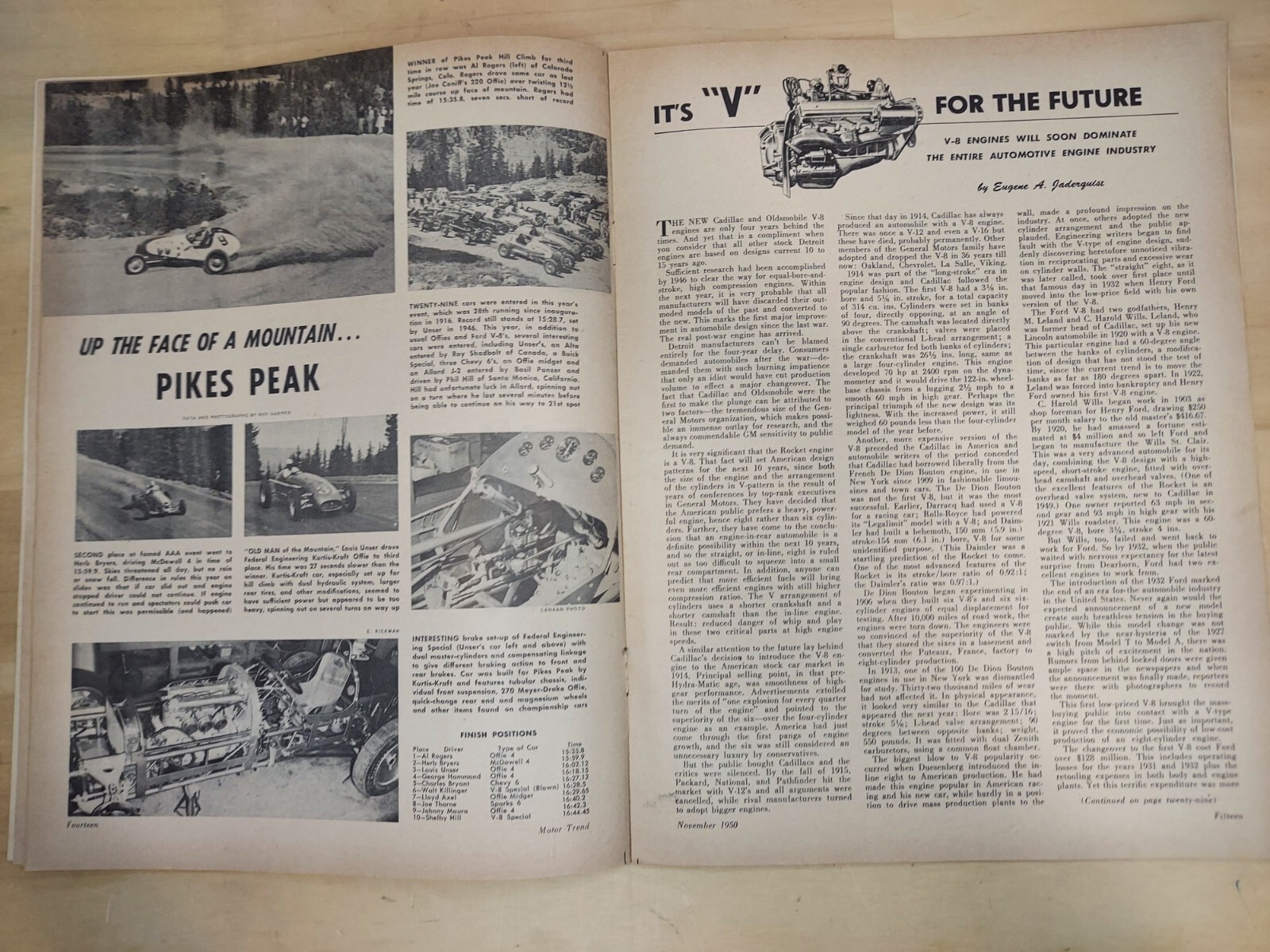 Vintage Motor Trend Magazine November 1950 eBay