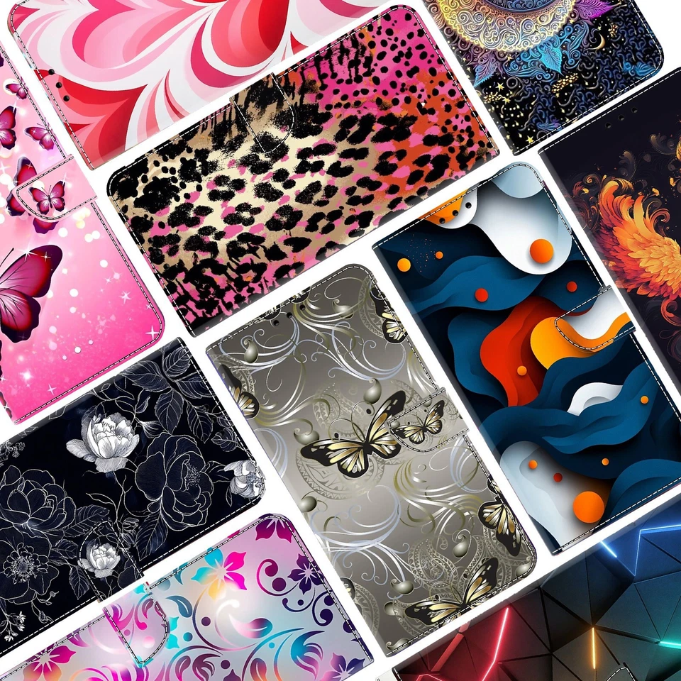 Flower Leopard Butterfly Wallet Phone Case For LG K22 K31 K51 V60 ThinQ Stylo 6 - Image 2 of 4