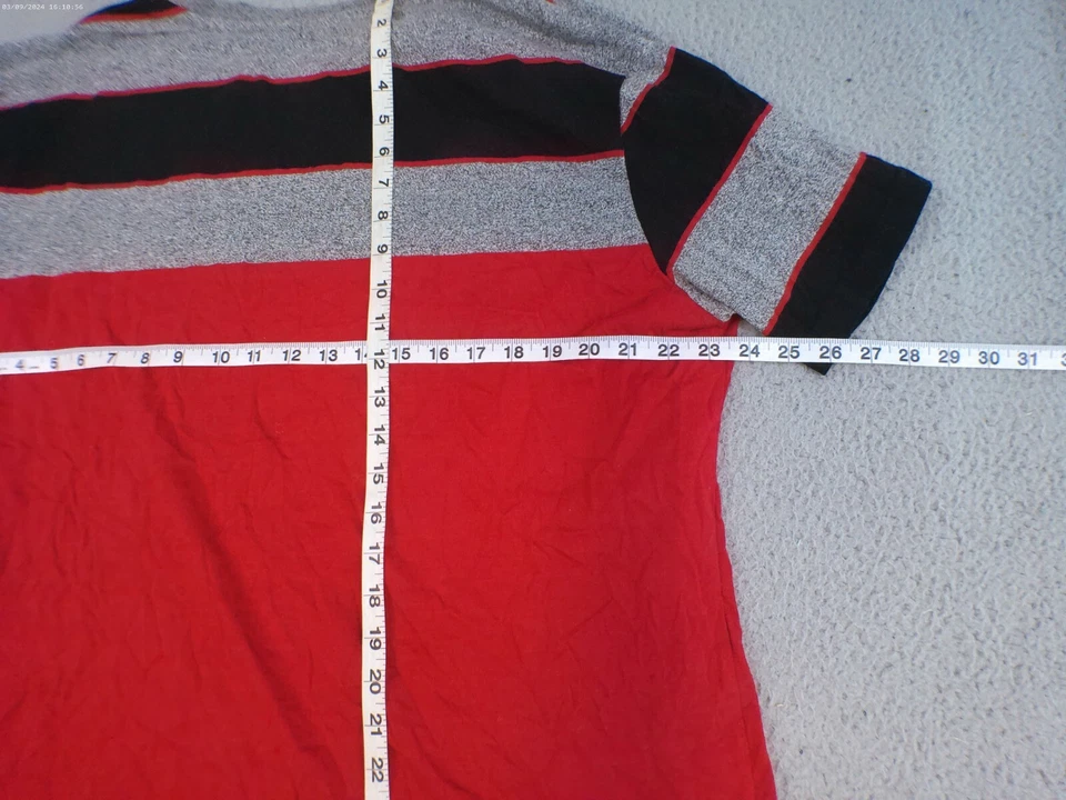 Camisa Echo Unltd Para Hombres 2XL Roja Negra Manga Corta Grande Gráfico Logo Y2k Adulto Foto 2 de 4