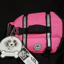Vivaglory Ripstop Dog Life Jacket Reflective & Adjustable Preserver Vest -XS NWT