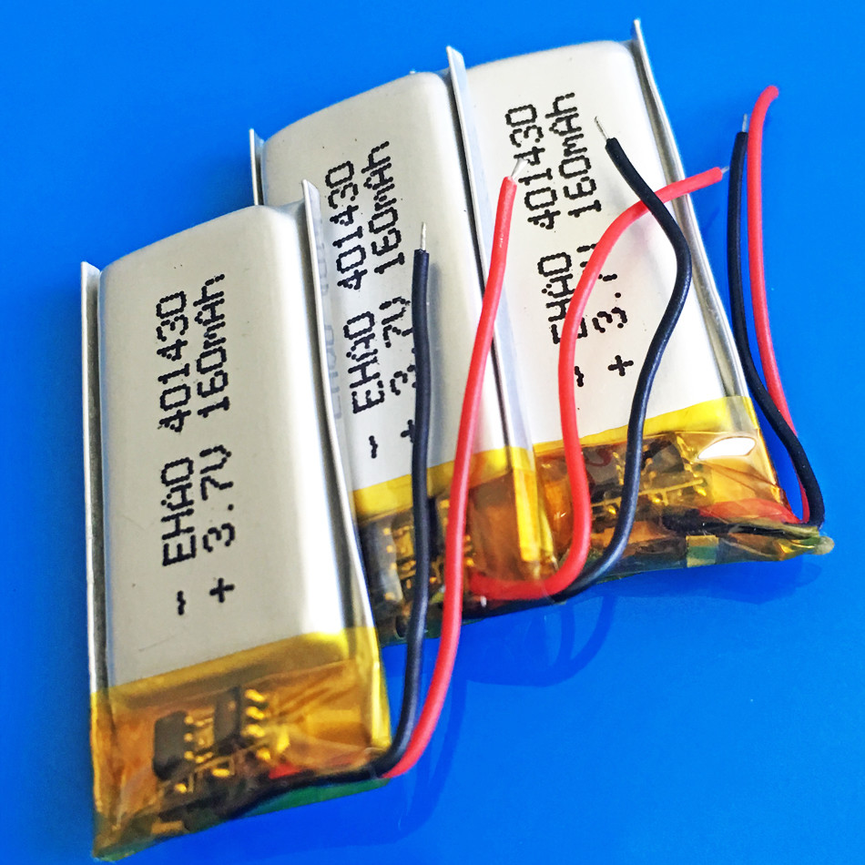 Batterie ricaricabili Lipo 3.7V 160mAh - 3 pezzi