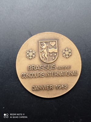 Médaille Suisse Concours Ski 1940 - Argent, 1ère Division, Seconde Guerre Mondiale