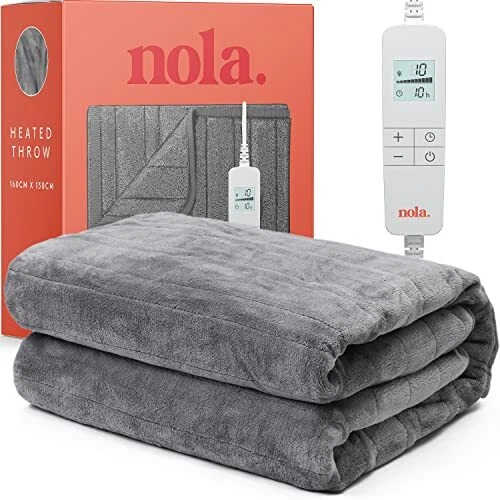 Extra Large Heated Throw with 10 Heat Settings, 10hr Timer u0026amp; Digital  Remote | eBay