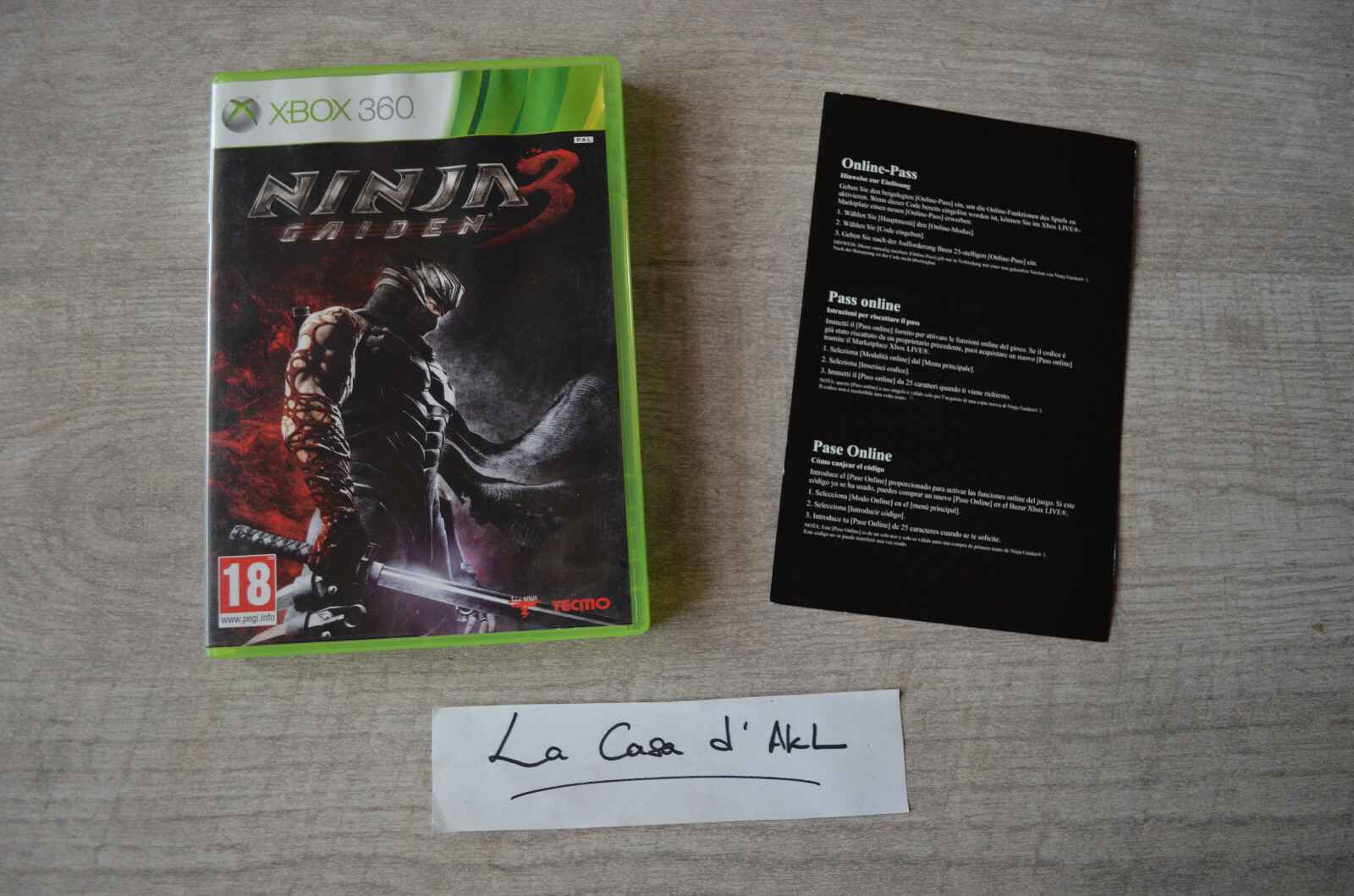 Ninja Gaiden 3 sans notice sur XBOX 360 - FR TTBE