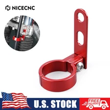 NICECNC Front Brake Line Cable Clamp Hose Guide For Honda XR650L 1993-2025 Red
