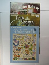 Lot 3- Just for baby leaflet 190, crib covers 126, baby motifs 1, Leisure arts