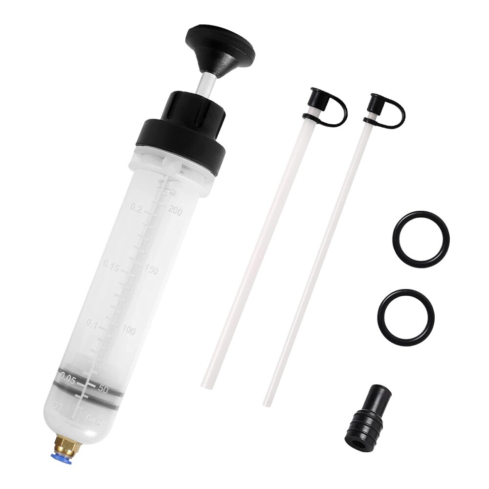 TECPO Handpumpe 200ml - Ölabsaugpumpe Für Motoröl & Kühlflüssigkeit