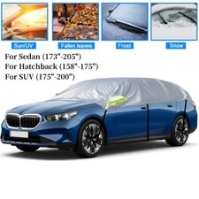 Half Body Top Roof Car Cover Sedan SUV Sun UV Snow Resistant Indoor Outdoor