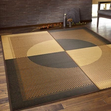 HAGIHARA Tatami Mat Japanese Rush grass Area Rug Igusa Goza Carpet Brown 2745