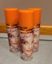 3 pack Goodmark Temporary Hair Color Spray On Wash Out Orange New 