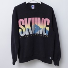 Vintage 80s Skiing Utah Sweatshirt Ski Mountains Size Medium Made in USA Russell