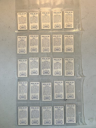 LAMBERTS OF NORWICH (TEA)-FULL SET- BEFORE OUR TIME 1961 (25 CARDS) - Picture 5 of 5