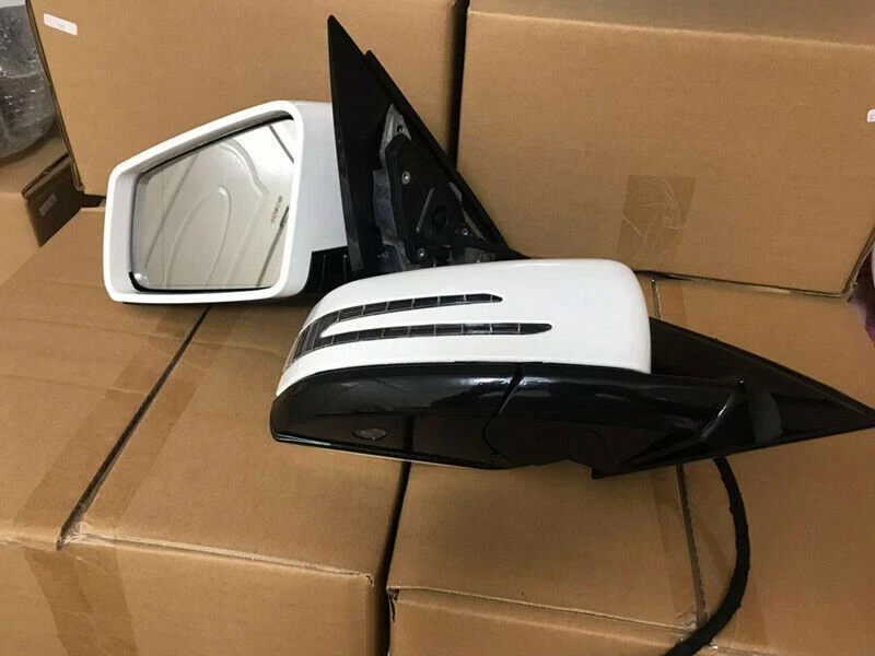 Conjunto de espelho de porta lateral de carro para Mercedes Benz classe E W212 E300 E200 E360 branco - Imagem 2 de 4