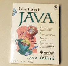 Sealed Instant Java By John A. Pew Sunsoft Books Sealed  W JDK CD Symantec Cafe