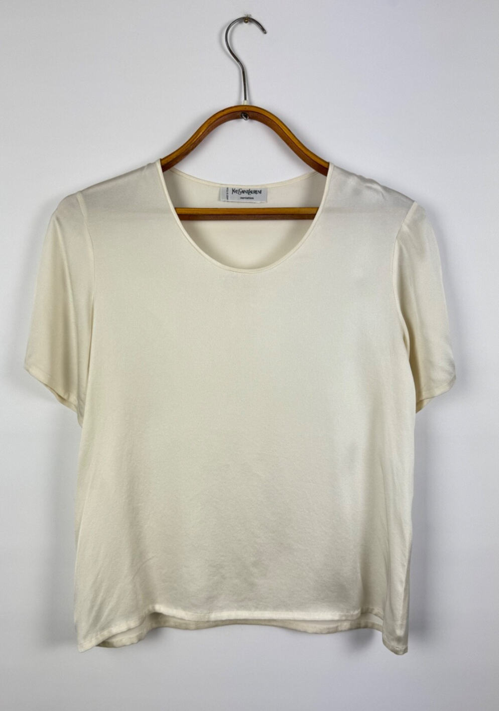 T shirt donna Yves Saint Laurent avorio 